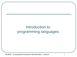 CSC166 Computer Environments