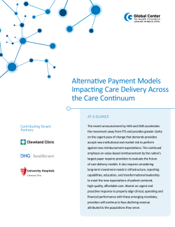 Alternative Payment Models Impacting Care Delivery Across the