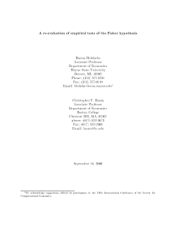 A re-evaluation of empirical tests of the Fisher