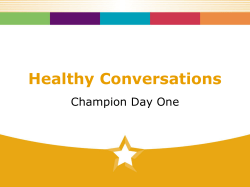 Healthy Conversations - Champlainhealthline.ca