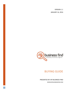 Buying guide - My Business Find