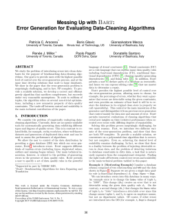 Messing Up with BARt: Error Generation for Evaluating Data
