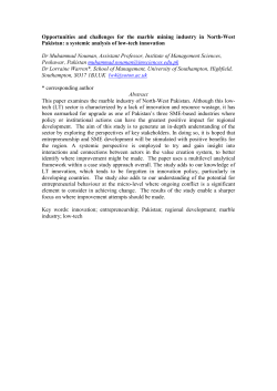 Opportunities and challenges for the marble mining industry in North