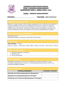 change management assignment