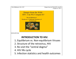 1. Equilibrium vs. Non-equilibrium Viruses 2. Structure of the