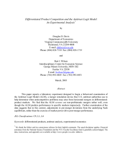 Differentiated Product Competition and the