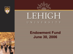 2006 Endowment Report