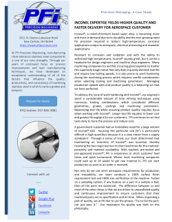 inconel expertise yields higher quality and faster