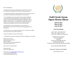 2017 Full Circle Farm Horse Show Prize List