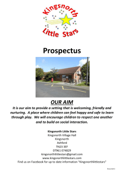 Thank you for choosing Kingsnorth Little Stars for your child. We