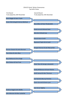 First Round Second Round To be played by 16th November To be