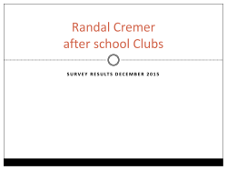 Randal Cremer Clubs - Randal Cremer Primary School