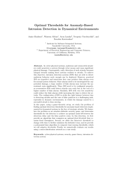 Optimal Thresholds for Anomaly-Based Intrusion