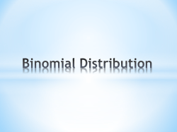 7.2 Binomial Distribution