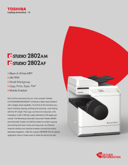 Spec Sheet - Toshiba America Business Solutions