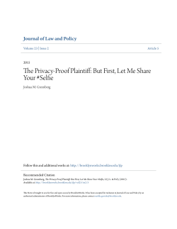 The Privacy-Proof Plaintiff: But First, Let Me Share