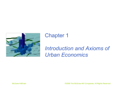 Chapter 1 Introduction and Axioms of Urban Economics