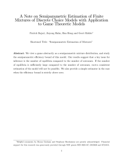 A Note on Semiparametric Estimation of Finite Mixtures of Discrete
