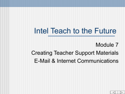 Intel Teach to the Future