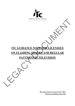 ITC Guidance Note for Licensees on Flashing Images and
