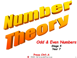 Odd and Even Numbers.pps