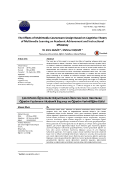 The Effects of Multimedia Courseware Design Based on Cognitive