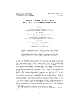 OPTIMAL CONTROL OF TREATMENTS IN A TWO