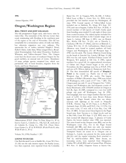 Oregon/Washington Region - Oregon Birding Association