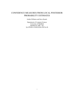 confidence measures from local posterior probability estimates
