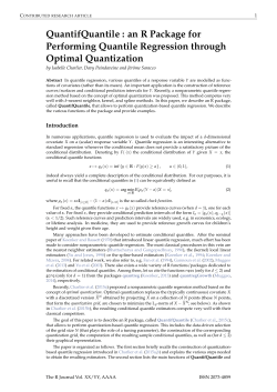 QuantifQuantile : an R Package for Performing Quantile