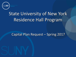 State University of New York Residence Hall Program