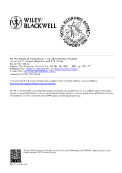 On the Nature of Competition with Differentiated Products