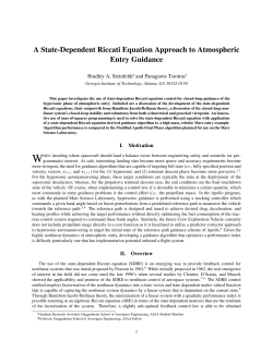 A State-Dependent Riccati Equation Approach to Atmospheric Entry