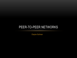 Peer-To-Peer Networks