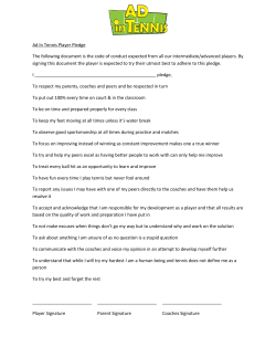 Ad In Tennis Player Pledge The following