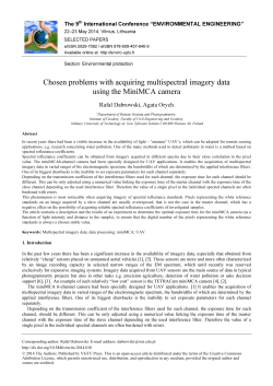 Chosen problems with acquiring multispectral imagery data using