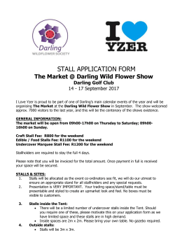 stall application form - Darling Wildflower Society