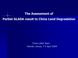 The Assessment of Partial GLADA result to China Land Degradation