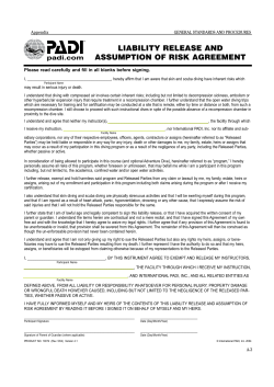 liability release and assumption of risk agreement