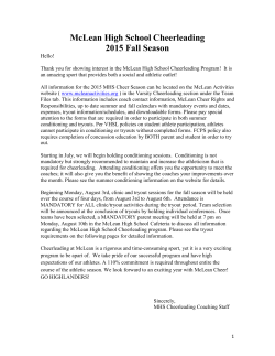 2015 McLean High School Cheerleading Tryouts