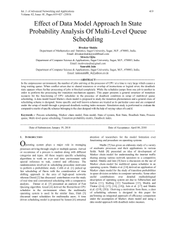 Effect of Data Model Approach In State Probability Analysis Of Multi