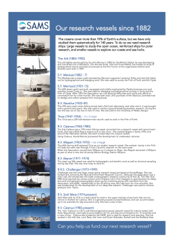 Our research vessels since 1882