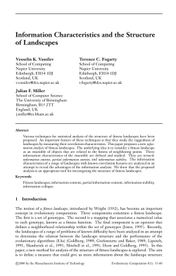 Information Characteristics and the Structure of Landscapes