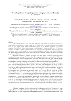 Modeling climate change impacts on wine grape yields and quality