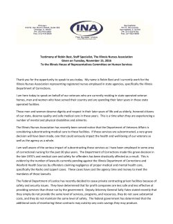 Link to Robin Best Testimony - Illinois Nurses Association