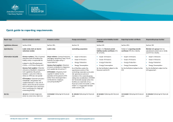 Quick guide to reporting requirements
