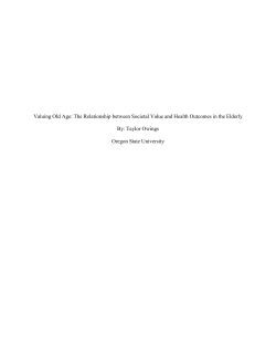 The Relationship between Societal Value and Health Outcomes in