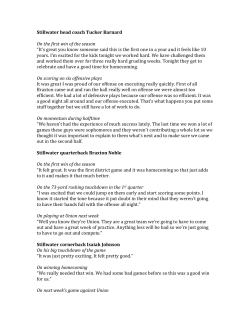 Stillwater head coach Tucker Barnard On the first win of the season