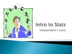 Independent samples t