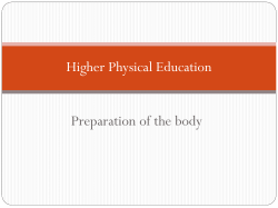 Describing a training programme